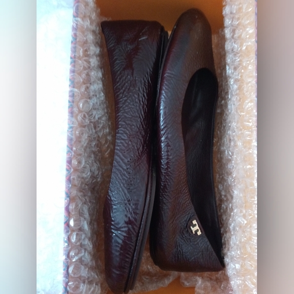 Tory Burch Oxblood Ballet Flats Sz 8.5 - Picture 2 of 9